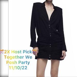 ZARA SHOULDER PADS SHORT DRESS